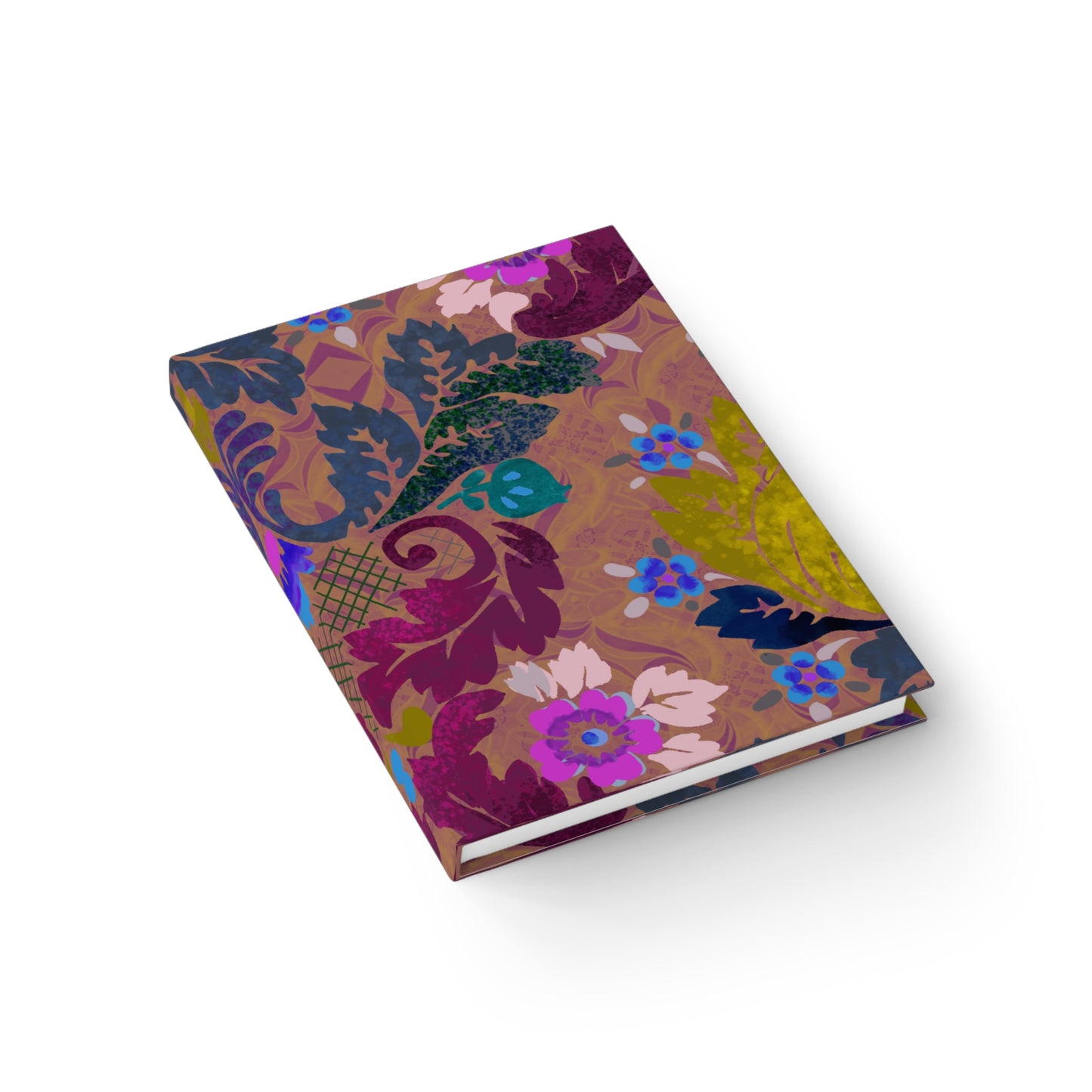 Victorian Boheme in Purple Wallpaper Hardcover Journal - Blank by Leah Quinn Design