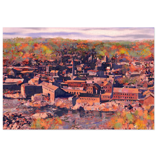 Robertson Paper Company Bellows Falls, Vermont Jigsaw Puzzle (1000-Piece) by Artist Leah Quinn