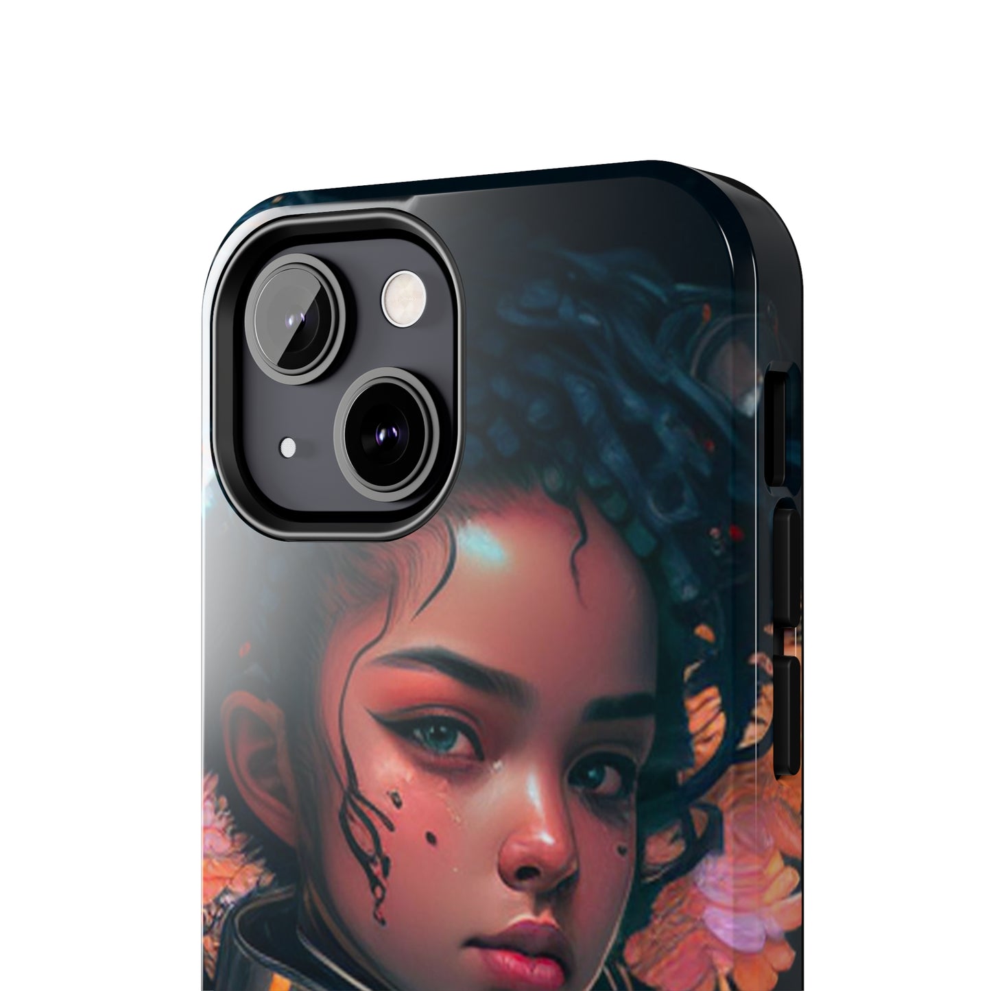 Futuristic Cyberpunk Black Anime Girl 2 - Original Art - Tough Phone Cases, Case-Mate for iPhone 6-iPhone through 14 Pro Max