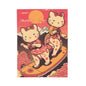 Japanese Anime Cute Kitties/Cats Skateboarding by Mount Fuji | Harajuku | Velveteen Plush Blanket - 3 sizes - Best Gifts for Mother, Bestie