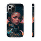 Futuristic Cyberpunk Black Anime Girl 2 - Original Art - Tough Phone Cases, Case-Mate for iPhone 6-iPhone through 14 Pro Max