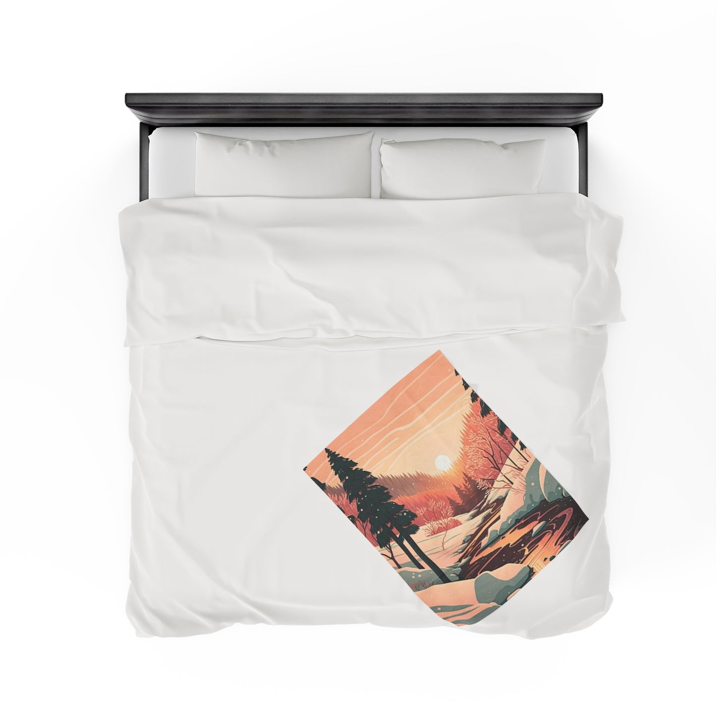 Velveteen Plush Blanket in Warm Winter Morning