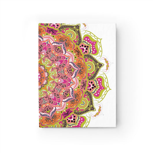 Mandala 21 in Chartreuse Hardcover Journal - Blank