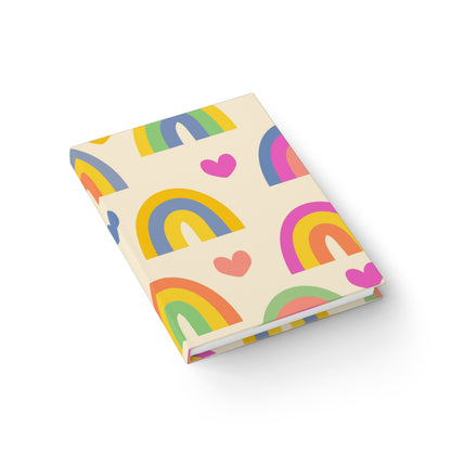 Hearts and Rainbows Journal - Ruled Line 5x7 inch